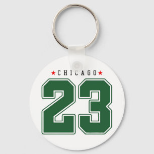 Chicago 23 Varsity Number Key Ring