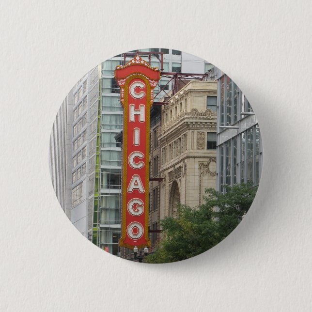 Chicago 6 Cm Round Badge (Front)