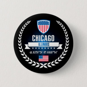 Chicago 6 Cm Round Badge