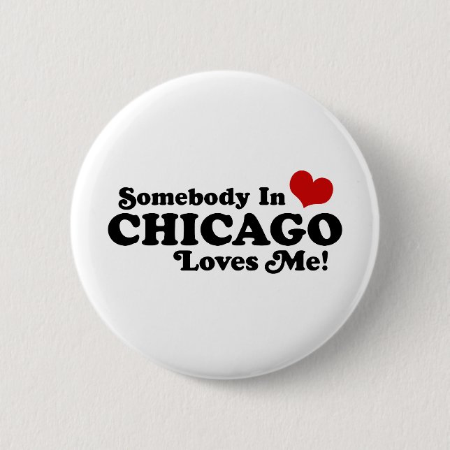 Chicago 6 Cm Round Badge (Front)