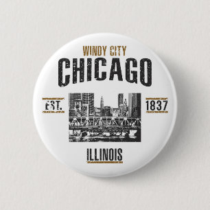Chicago 6 Cm Round Badge