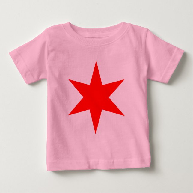 Chicago 6 pointed star baby T-Shirt (Front)