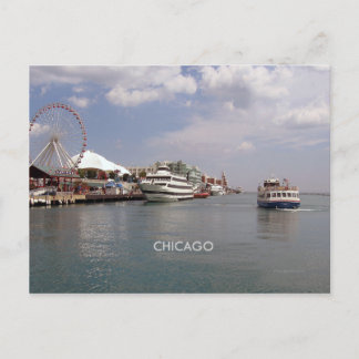 Chicago - A view of Navy Pier Postcard