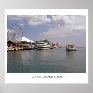 CHICAGO - A view of Navy Pier Poster