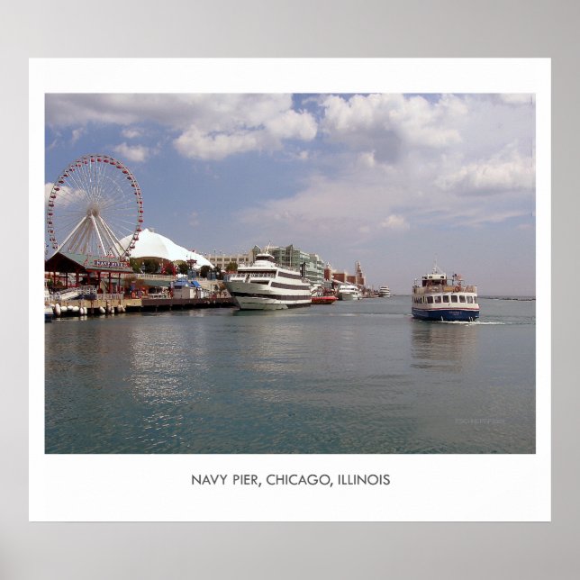 CHICAGO - A view of Navy Pier Poster (Front)