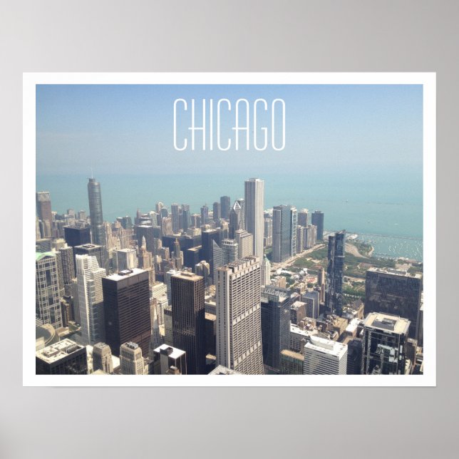 Chicago Aerial View Poster (Front)