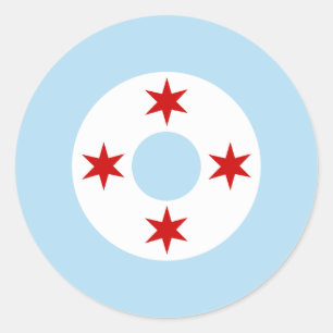 Chicago Air Force (Fighter Wing) Roundel Classic Round Sticker