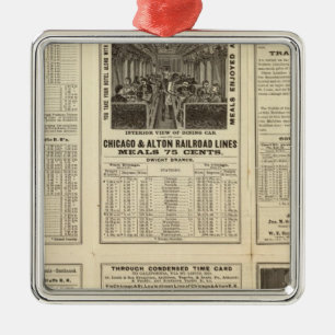 Chicago and Alton Railroad 2 Metal Ornament