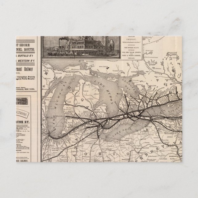 Chicago and Grand Trunk Railway Postcard (Front)