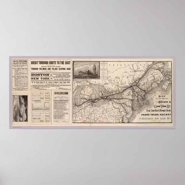 Chicago and Grand Trunk Railway Poster (Front)