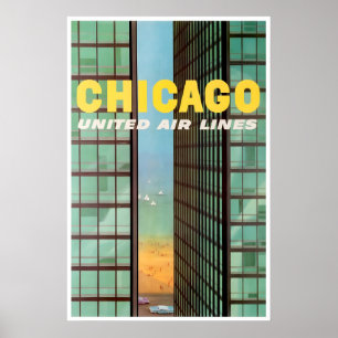 Chicago Art Illinois Print United Travel Poster