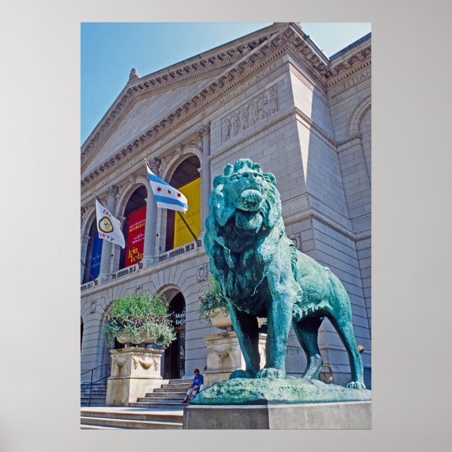 Chicago Art Institute Lion Poster (Front)