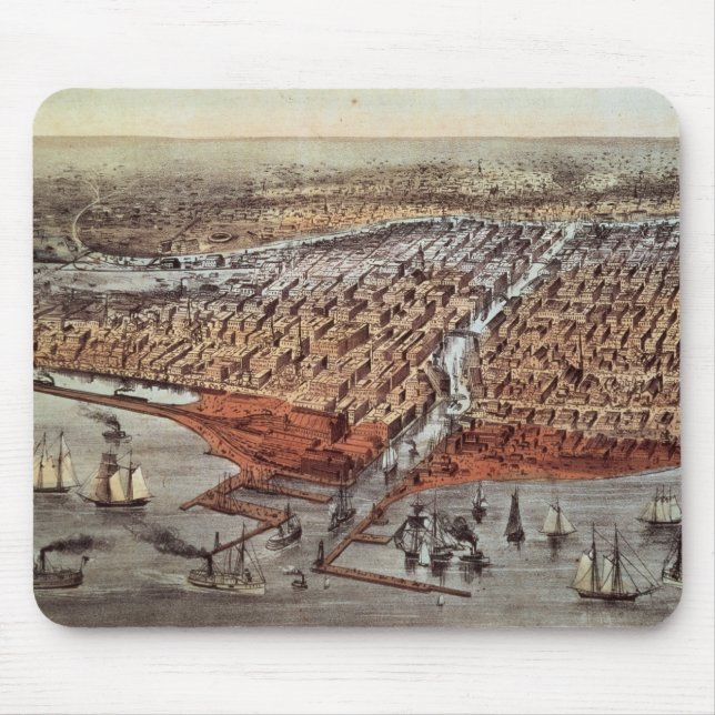 Chicago As it Was, c.1880 Mouse Pad (Front)