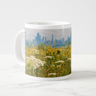 Chicago as seen from Montrose Harbour's bird Large Coffee Mug