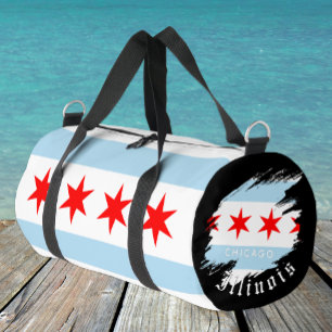 Chicago Bag, Illinois, travel, Chicago Flag Duffle Bag