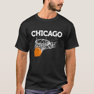 Chicago Basketball B Ball City Illinois Retro Chic T-Shirt