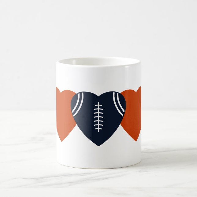 Chicago Bears Football Heart Design Coffee Mug (Center)