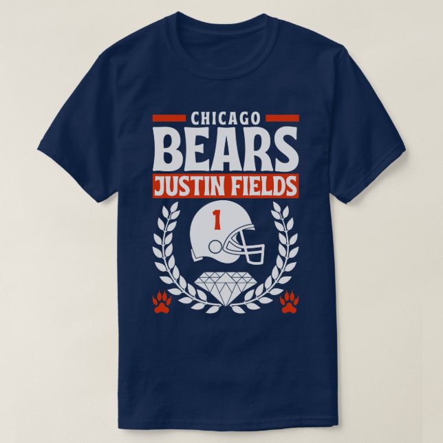 Chicago Bears Justin Fields 1 Edition T-Shirt (Design Front)