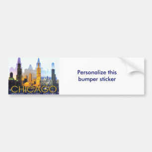 CHICAGO BEAUTIFUL LANDMARKS BUMPER STICKER