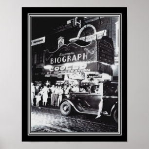 Chicago Biograph Theatre ca.1934 B&W Poster