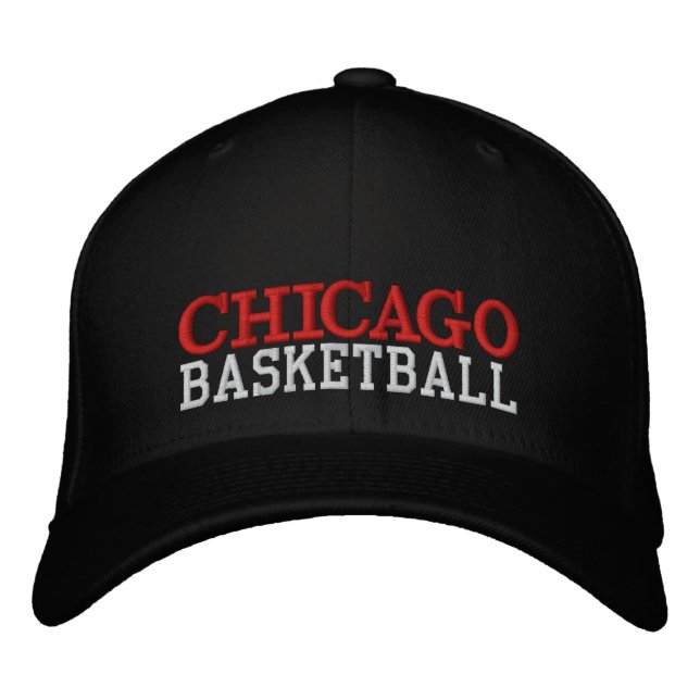 CHICAGO Black Basketball Cap (Front)