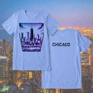 CHICAGO Black Graphic T-Shirt  Tri-Blend Shirt