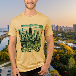 Chicago Black Graphic T-Shirt  Tri-Blend Shirt