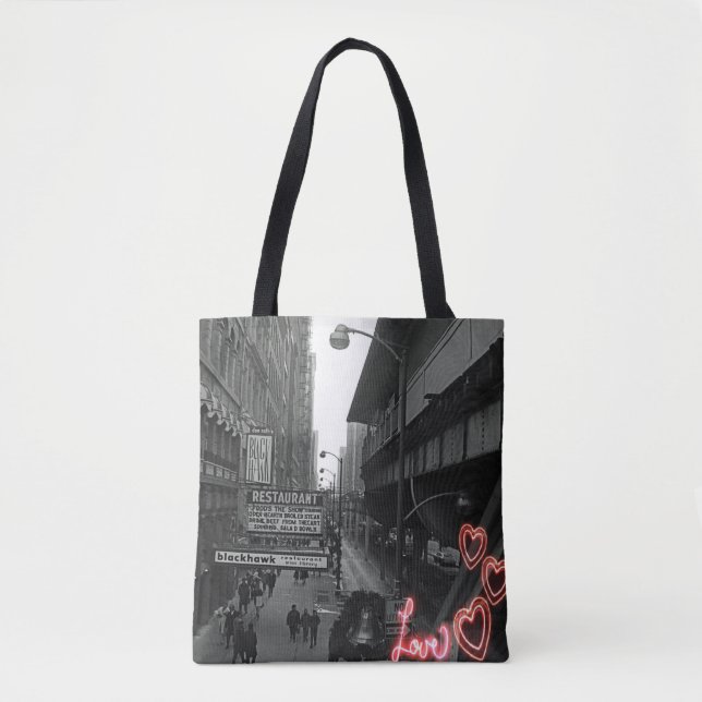 Chicago Blackhawk Restaurant 1960's photo Tote Bag (Front)