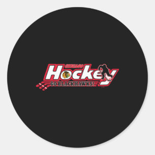 Chicago Blackhawks Hockey Black Officially License Classic Round Sticker