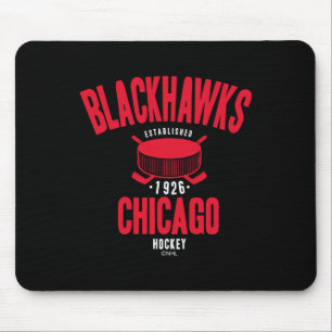 Chicago Blackhawks Hockey Puck Black Officially Li Mouse Pad