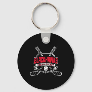 Chicago Blackhawks Hockey Sticks Black Officially Key Ring