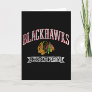 Chicago Blackhawks Vintage Hockey Black Officially Card