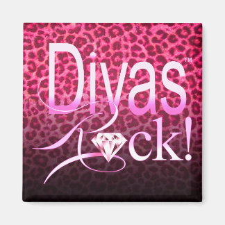 CHICAGO BLING - Leopard "Divas Rock!" Magnet