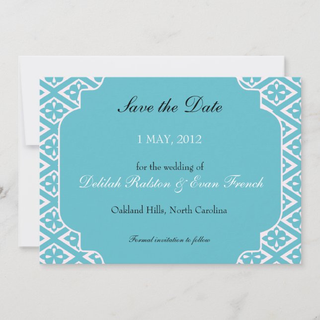 Chicago Blue - Save the date Cards (Front)