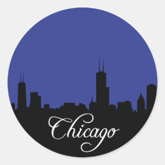 Chicago Blues Classic Round Sticker