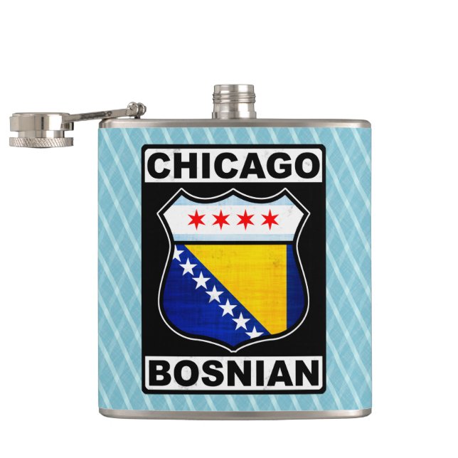 Chicago Bosnian American Hip Flask (Opened)