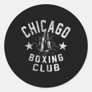 Chicago Boxing Club - Vintage Chi-town Retro Boxer Classic Round Sticker