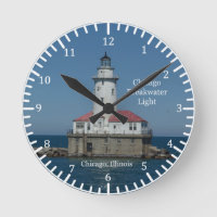 Chicago Breakwater Light clock