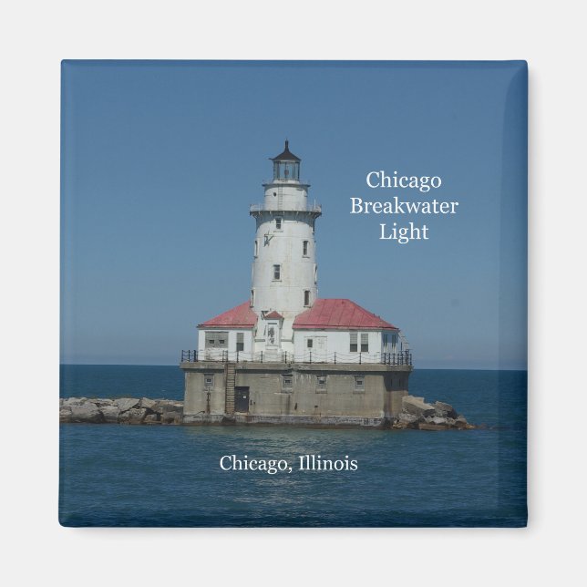 Chicago Breakwater Light magnet (Front)