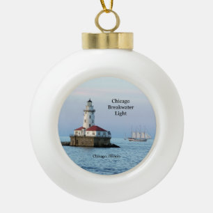 Chicago Breakwater Light & Windy II Ornament