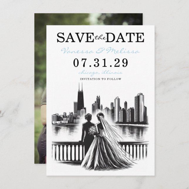 Chicago Brides Save The Date (Front/Back)