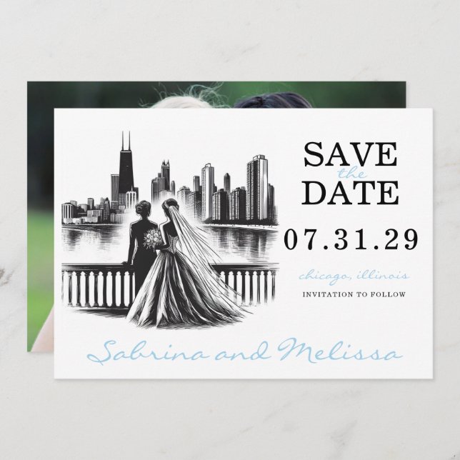 Chicago Brides Save The Date (Front/Back)