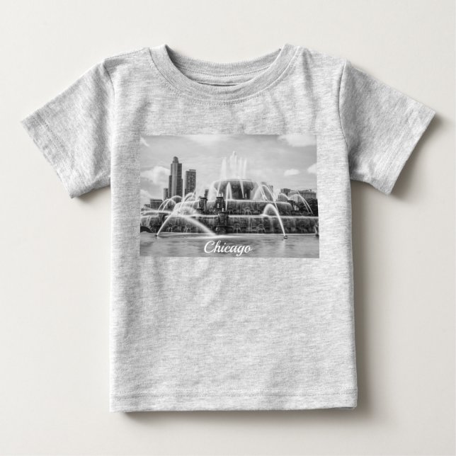 Chicago Buckingham Grayscale Baby T-shirt (Front)