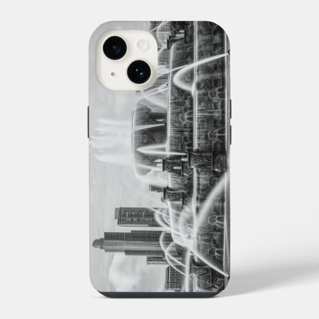 Chicago Buckingham Grayscale iPhone Case (Back)