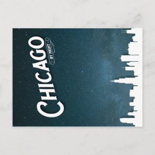 Chicago by night - Postcard