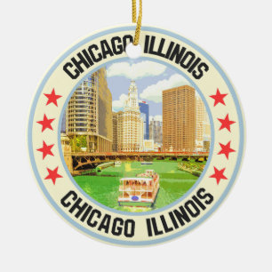 Chicago ceramic ornament