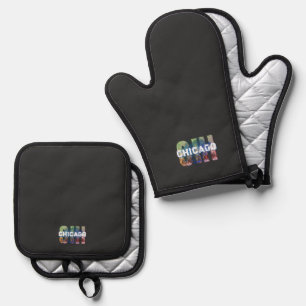 Chicago CHI Modern Oven Mitt & Pot Holder Set