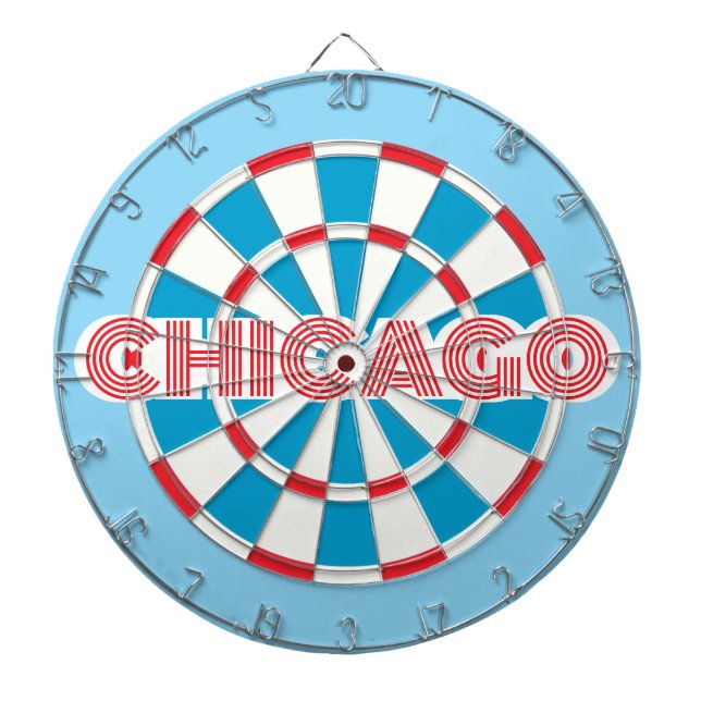 CHICAGO Chitown Pride Dartboard (Front)