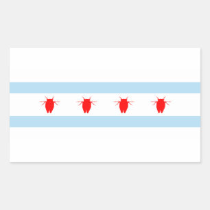 Chicago Cicada Flag Sticker