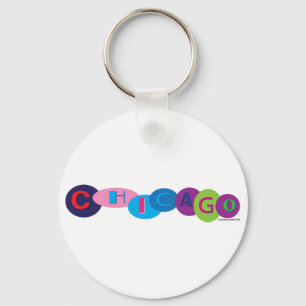 Chicago-Circles-3 Key Ring